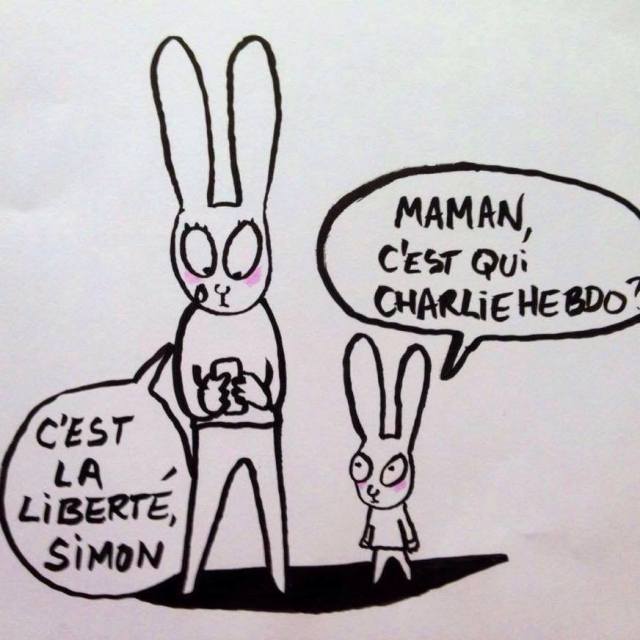 simon le lapin par Stephanie Blake pour Charlie Hebdo